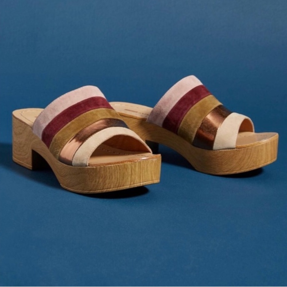 Matiko - Anthropologie - Striped Platform Sandals - Playa - EURO sz 37 👡 w/ box